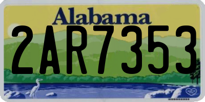 AL license plate 2AR7353