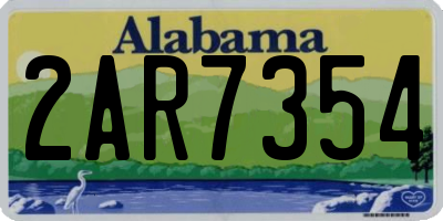 AL license plate 2AR7354