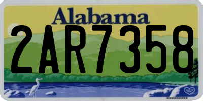 AL license plate 2AR7358