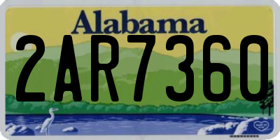 AL license plate 2AR7360