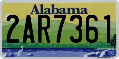 AL license plate 2AR7361