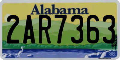 AL license plate 2AR7363