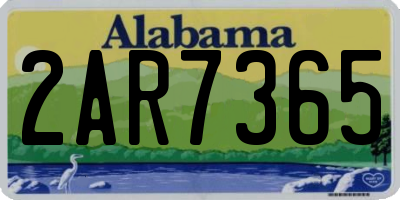 AL license plate 2AR7365