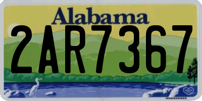 AL license plate 2AR7367