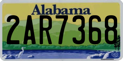 AL license plate 2AR7368
