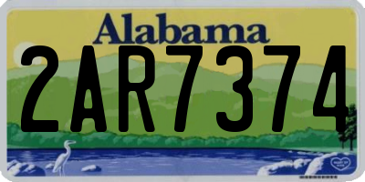 AL license plate 2AR7374