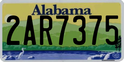 AL license plate 2AR7375
