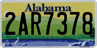 AL license plate 2AR7378