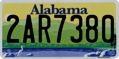 AL license plate 2AR7380