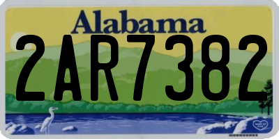AL license plate 2AR7382