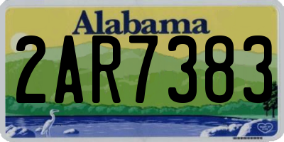 AL license plate 2AR7383
