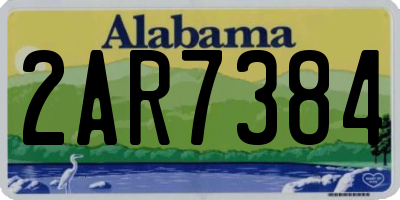 AL license plate 2AR7384