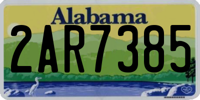 AL license plate 2AR7385
