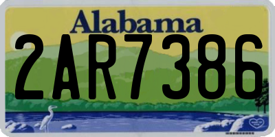 AL license plate 2AR7386