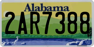 AL license plate 2AR7388