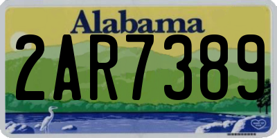 AL license plate 2AR7389