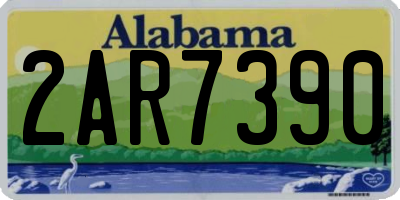 AL license plate 2AR7390