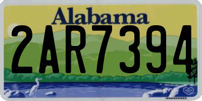 AL license plate 2AR7394