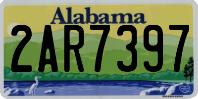 AL license plate 2AR7397