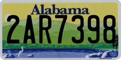 AL license plate 2AR7398