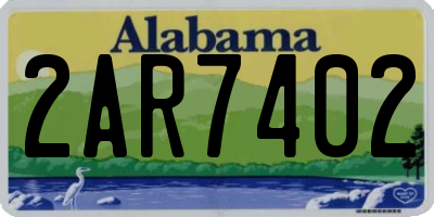 AL license plate 2AR7402