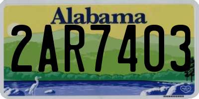 AL license plate 2AR7403