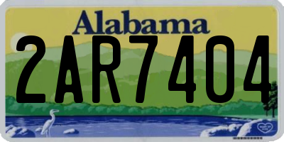 AL license plate 2AR7404