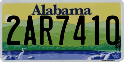 AL license plate 2AR7410