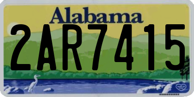 AL license plate 2AR7415