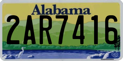 AL license plate 2AR7416