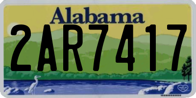 AL license plate 2AR7417