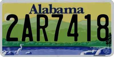 AL license plate 2AR7418