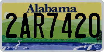 AL license plate 2AR7420