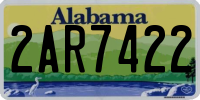 AL license plate 2AR7422