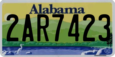 AL license plate 2AR7423