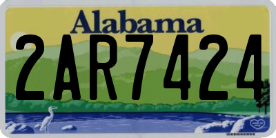 AL license plate 2AR7424