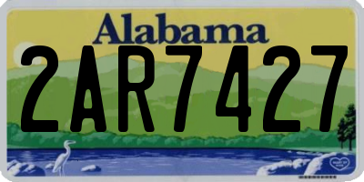 AL license plate 2AR7427
