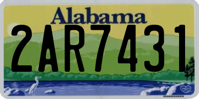 AL license plate 2AR7431
