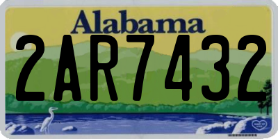AL license plate 2AR7432