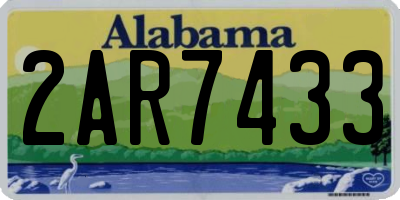 AL license plate 2AR7433