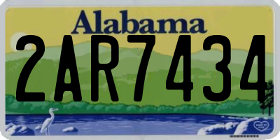 AL license plate 2AR7434