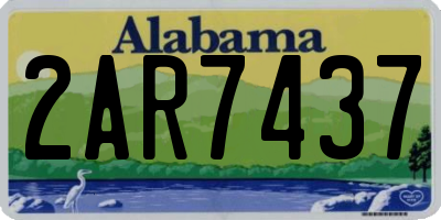 AL license plate 2AR7437