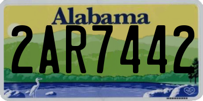AL license plate 2AR7442