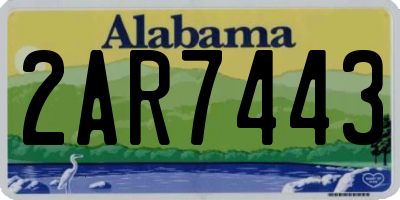 AL license plate 2AR7443