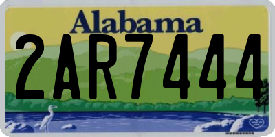 AL license plate 2AR7444