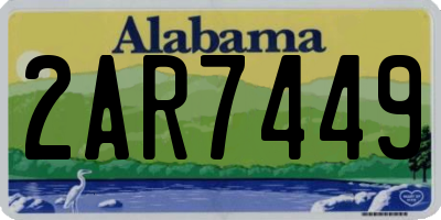 AL license plate 2AR7449