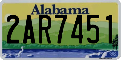 AL license plate 2AR7451