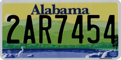 AL license plate 2AR7454