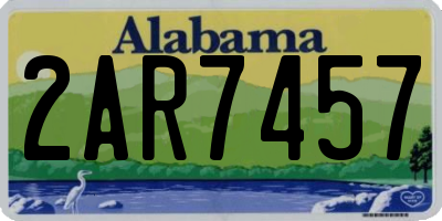 AL license plate 2AR7457