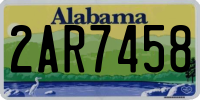 AL license plate 2AR7458
